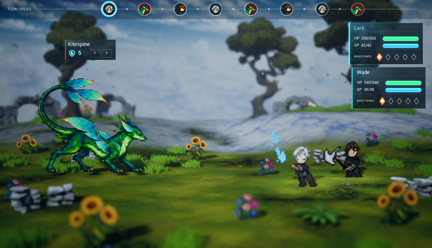 Battle against a Kitespine