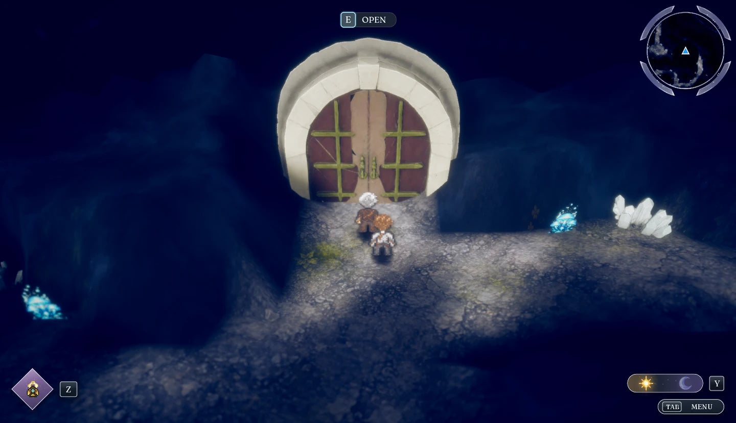 A door sealed by a puzzle