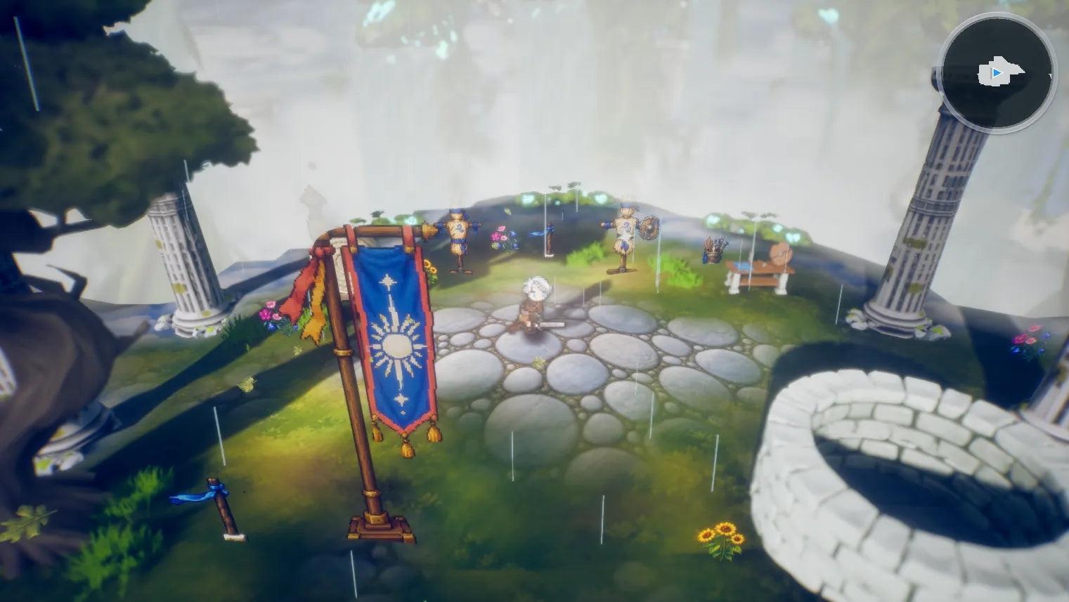 Skyreach training area in the rain